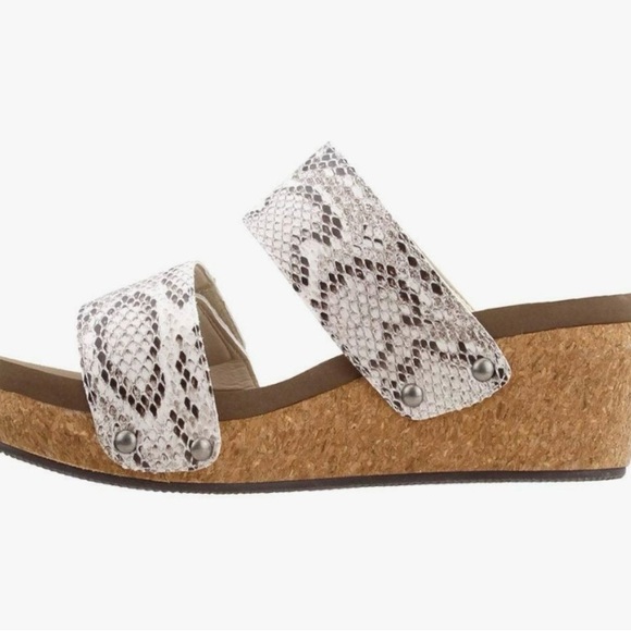 Corkys Shoes - Boutique by Corkys Womens Size 8 adjustable Velcro strap Slip On Wedge Sandals